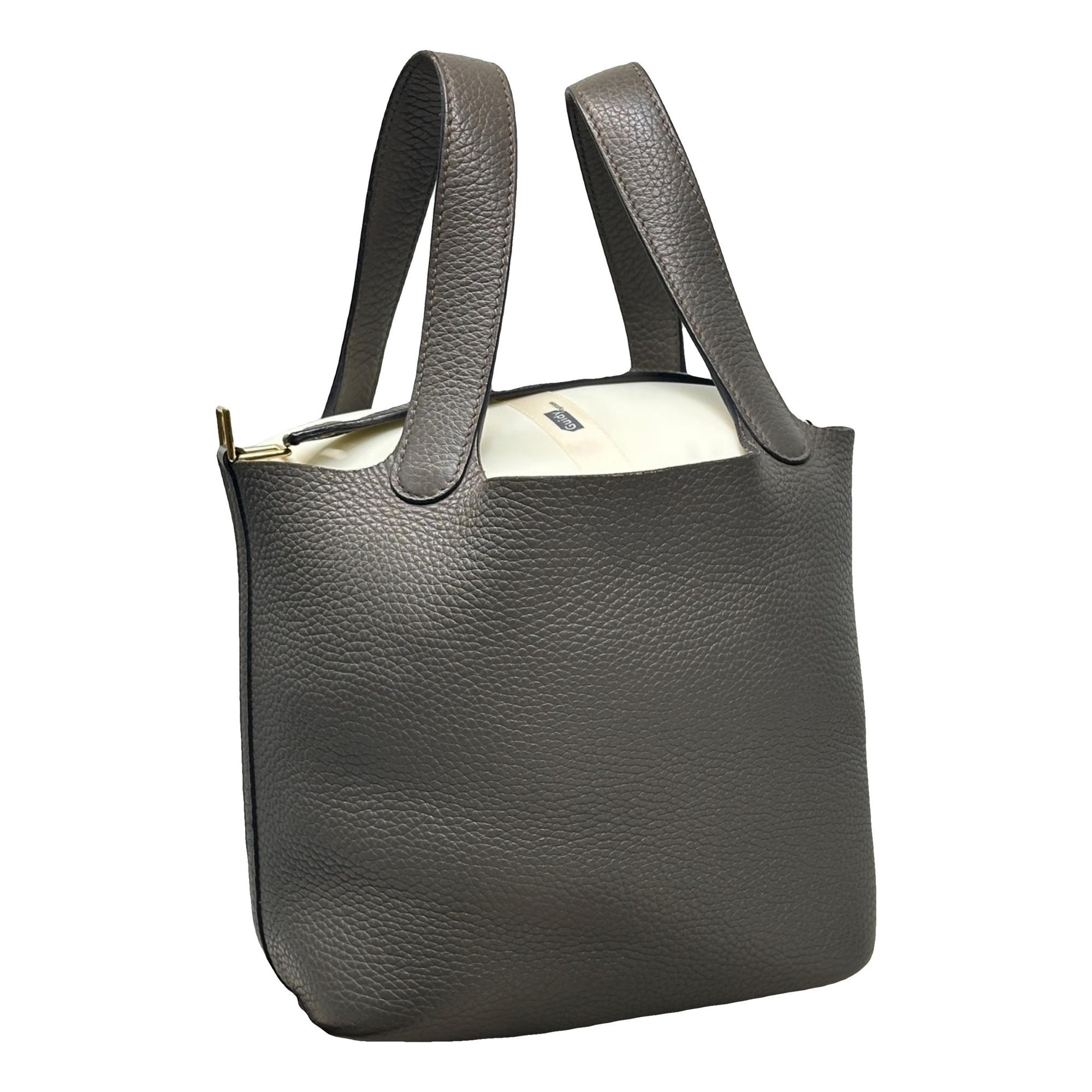 Picotin leather tote