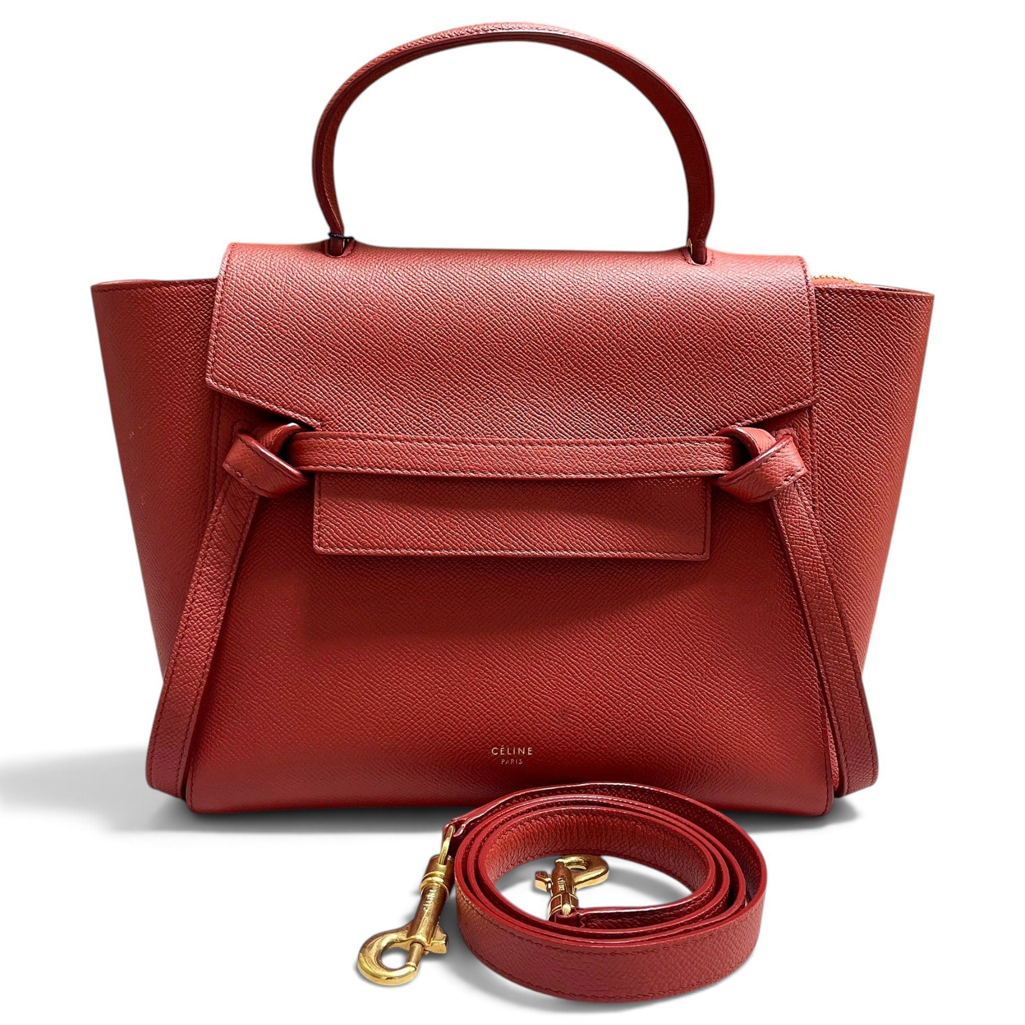 Belt leather handbag