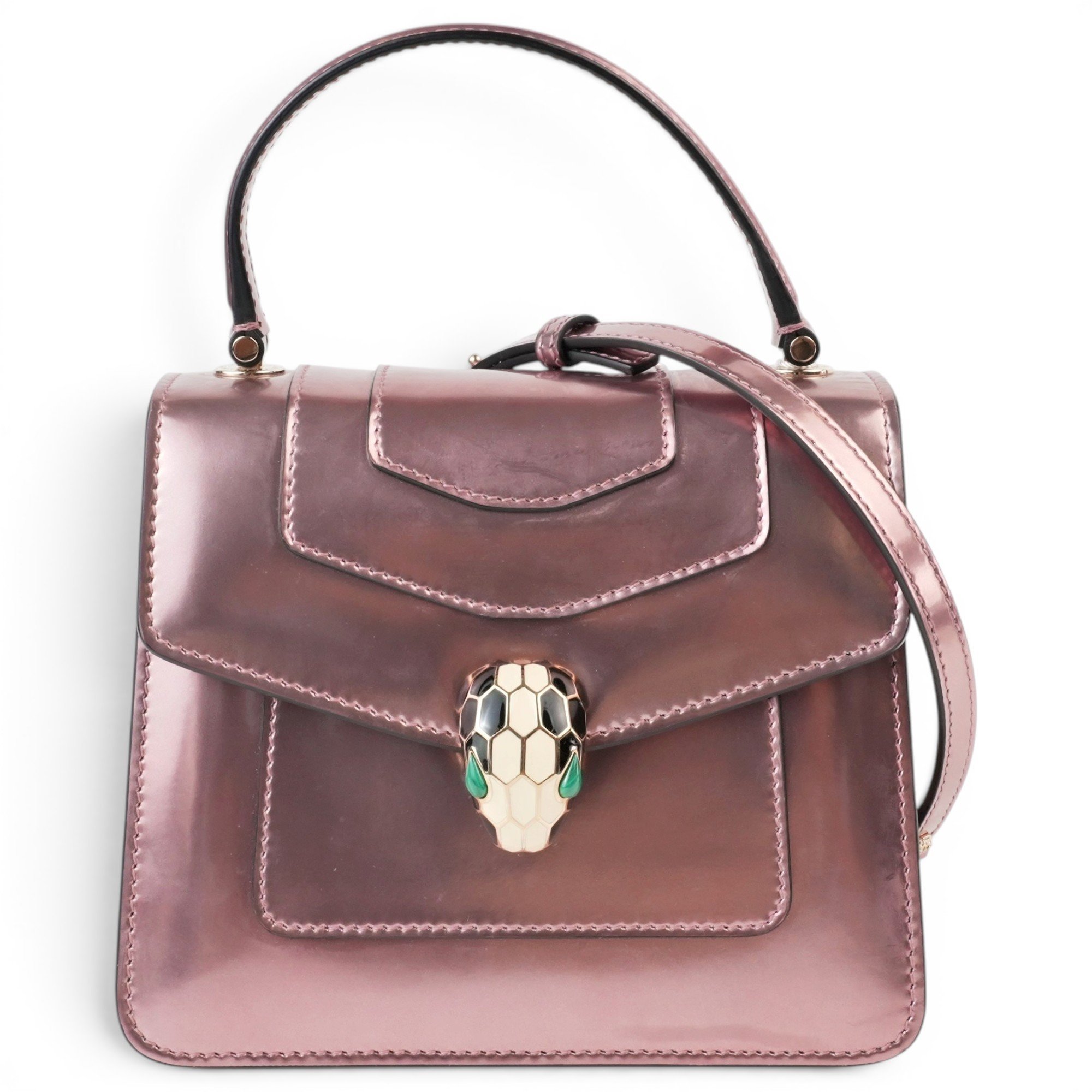 Serpenti leather handbag