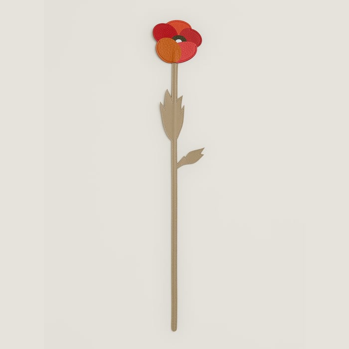 Random Leather Poppy Flower