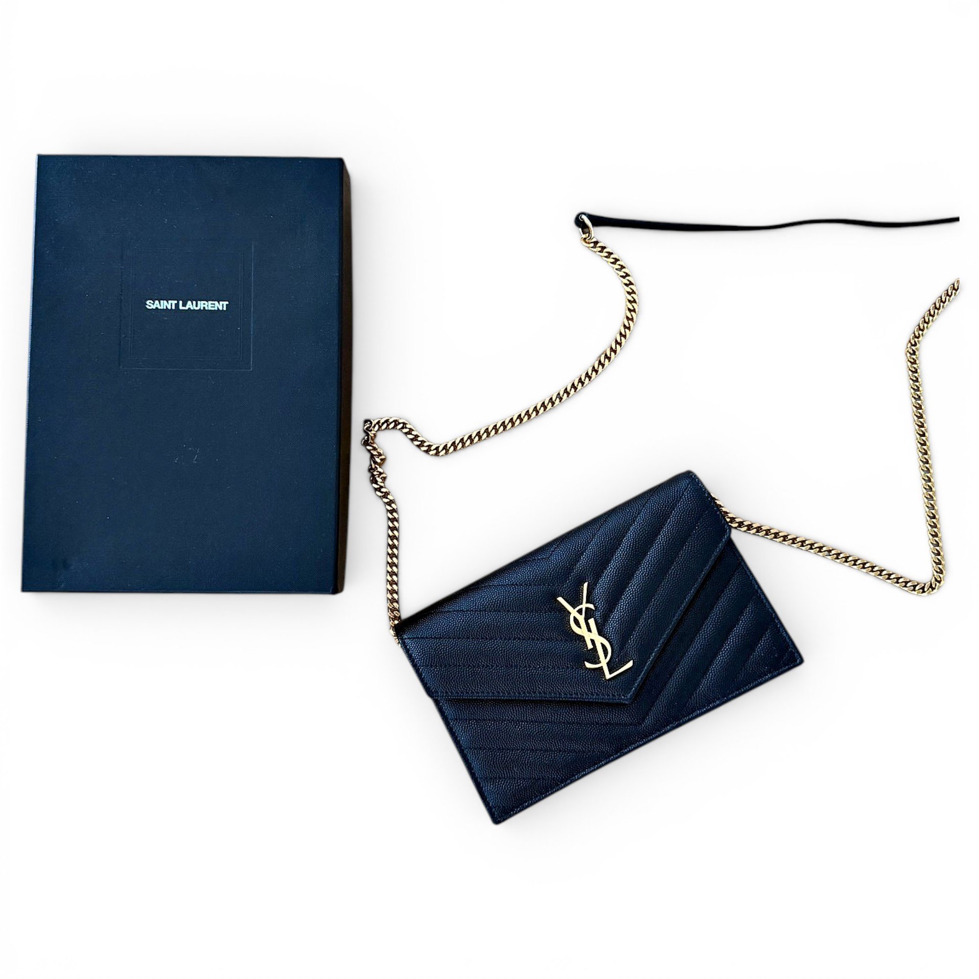 Leather clutch bag