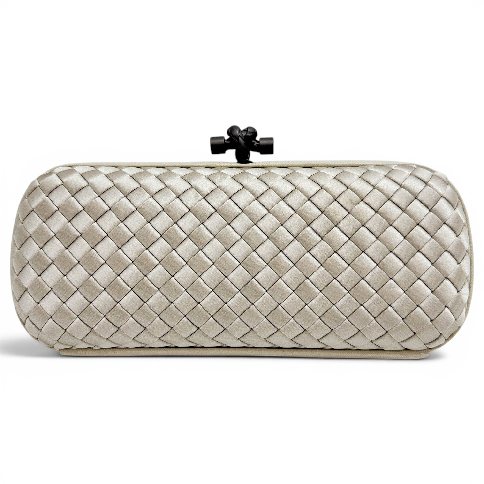 Pochette Knot silk clutch bag