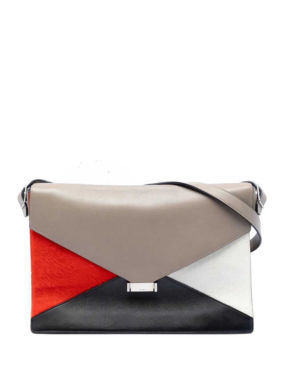 2012 Multicolor Leather and Pony Hair Diamond shoulder bag