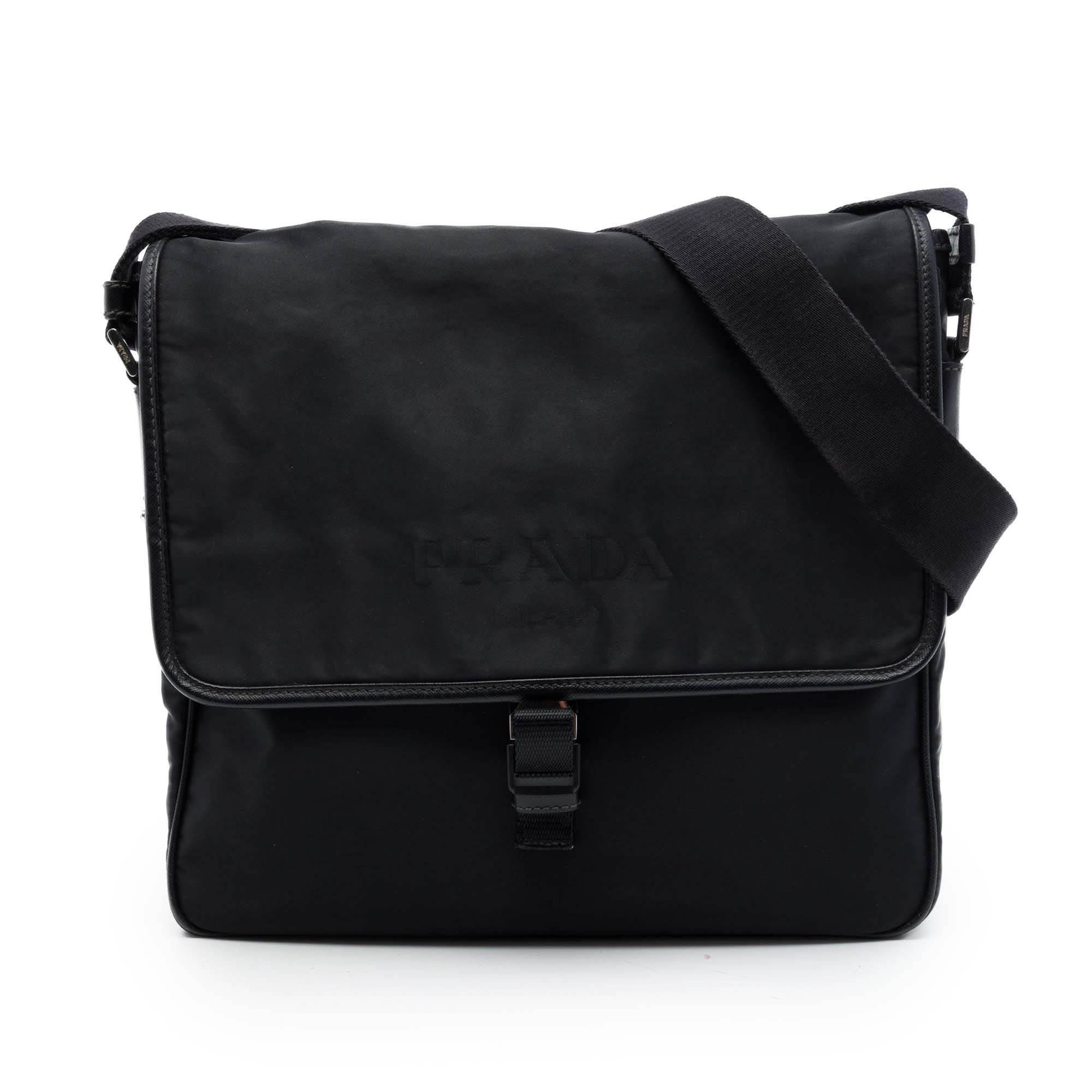 Buckle leather handbag