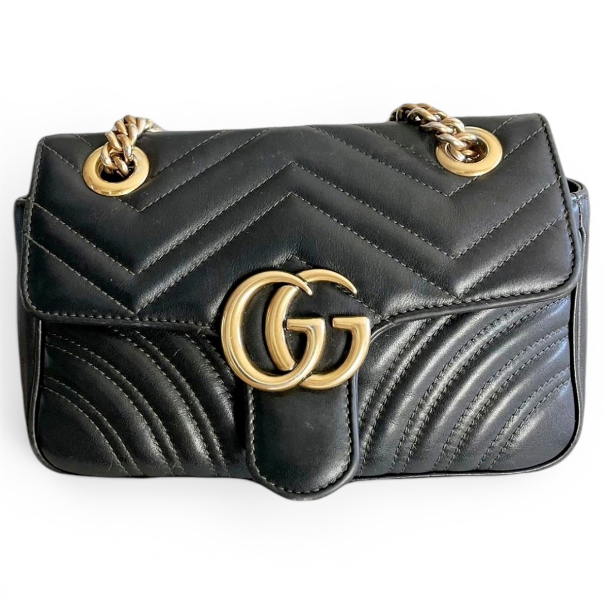 GG Marmont Flap leather crossbody bag