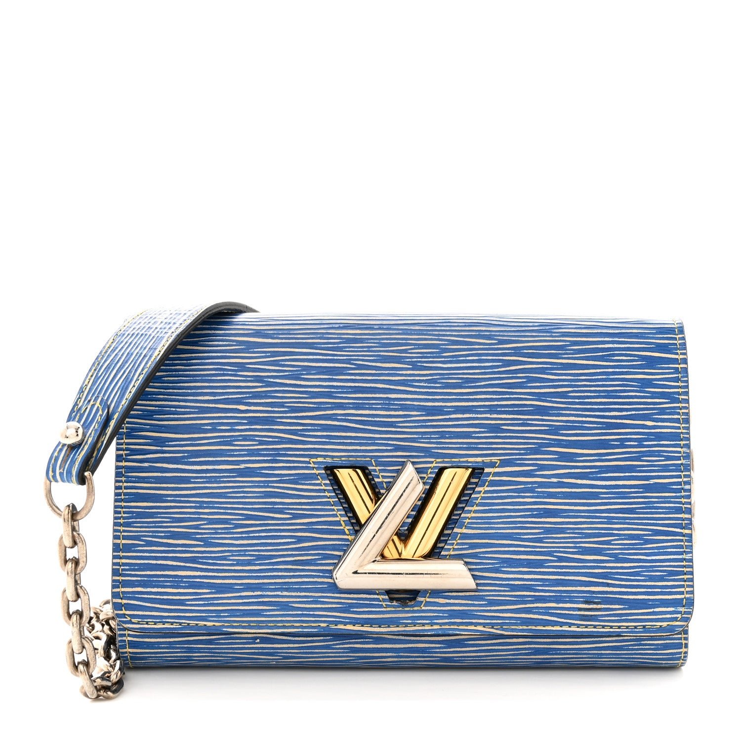 Louis Vuitton Epi Twist Chain Wallet Denim Light