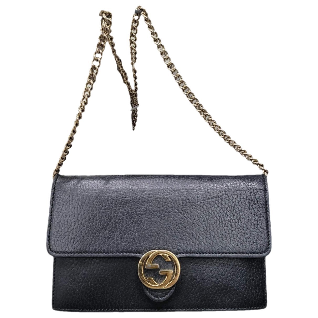 Interlocking leather handbag