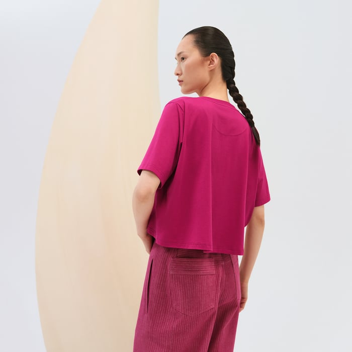 Rose Bougainvillier "Les Clefs" Cropped T-shirt