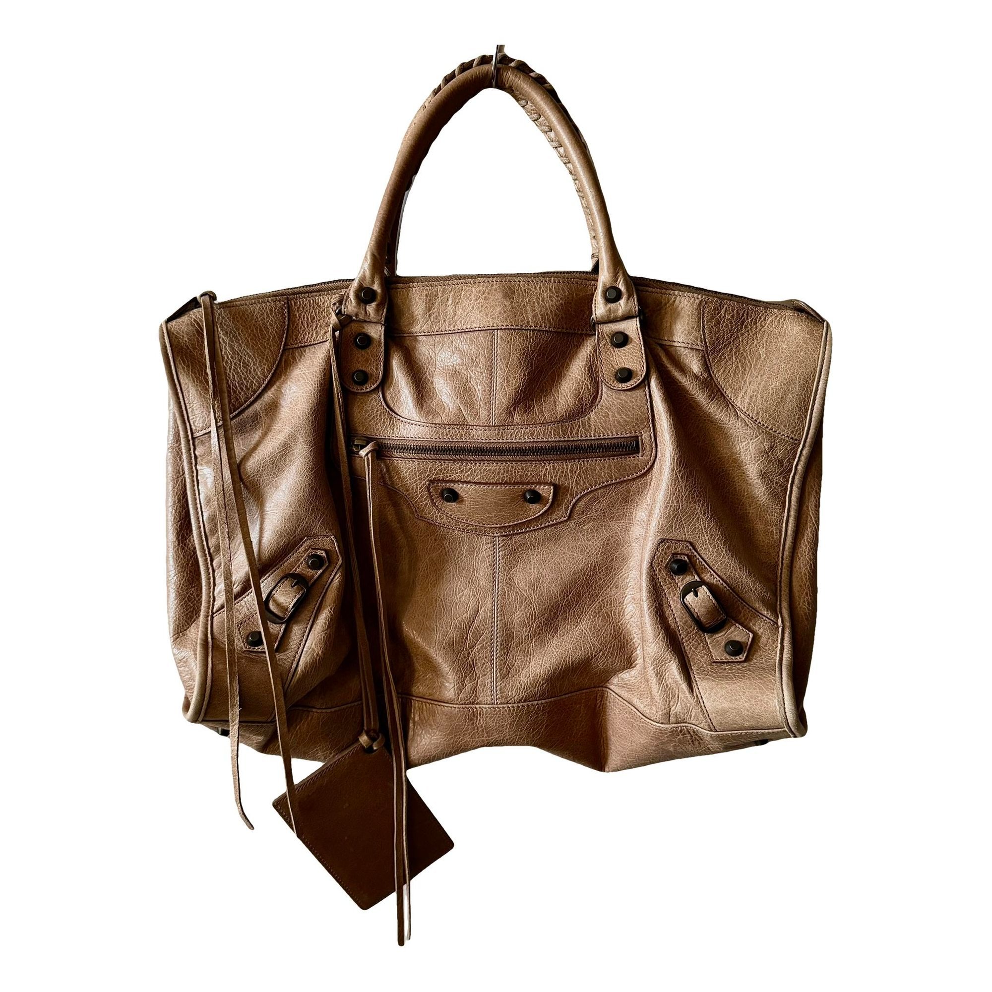 Work leather handbag