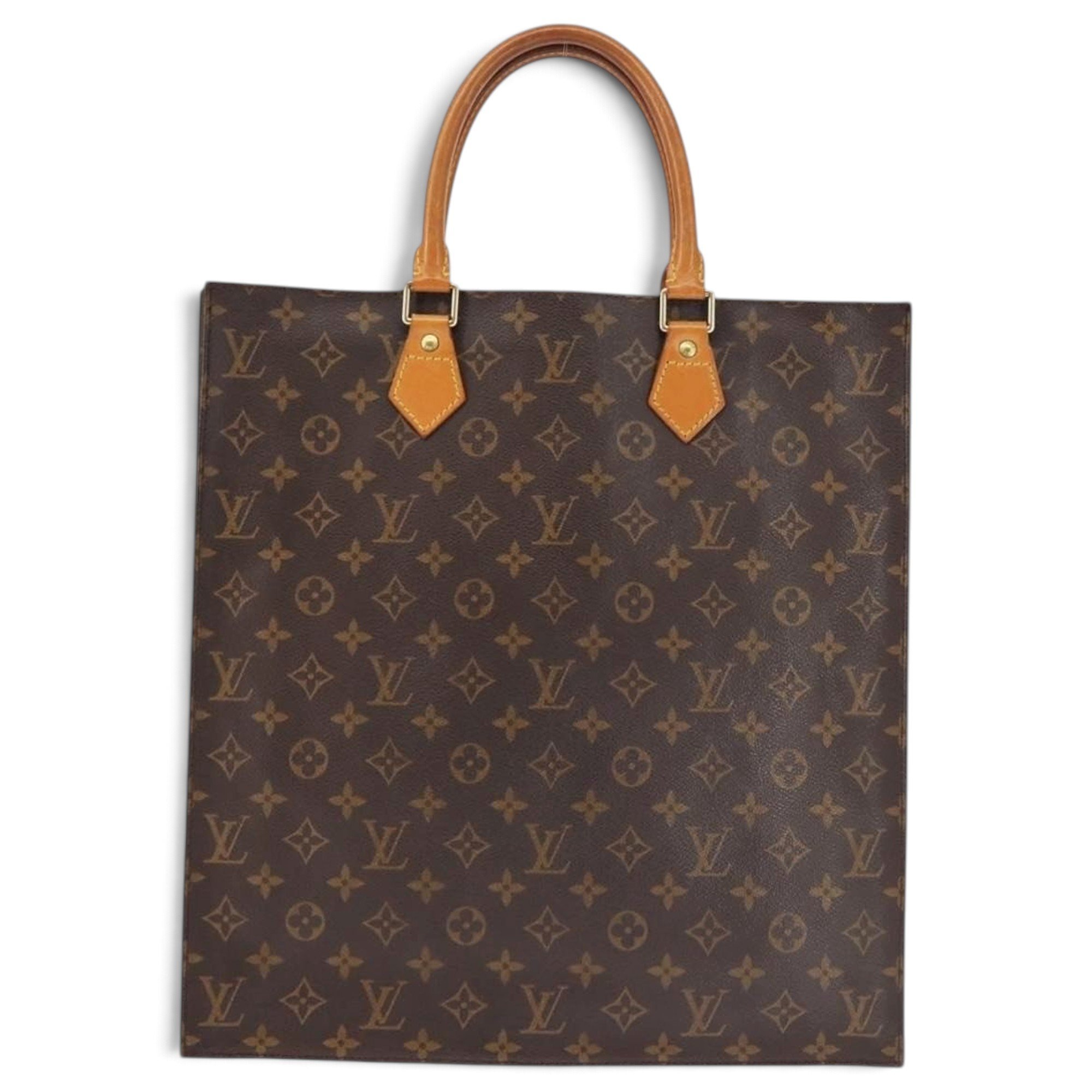 Plat leather handbag