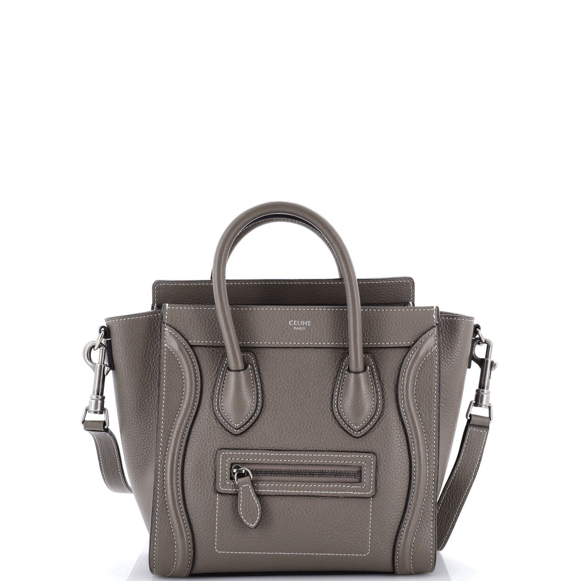 Luggage Bag Grainy Leather Nano