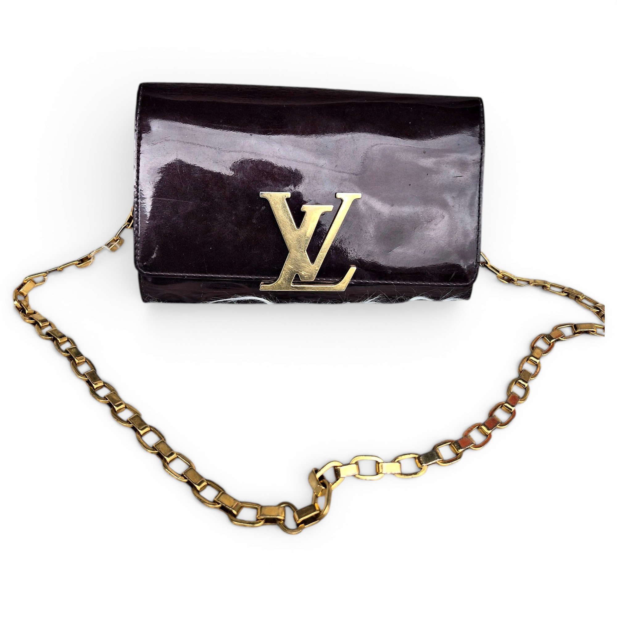 Louise patent leather crossbody bag