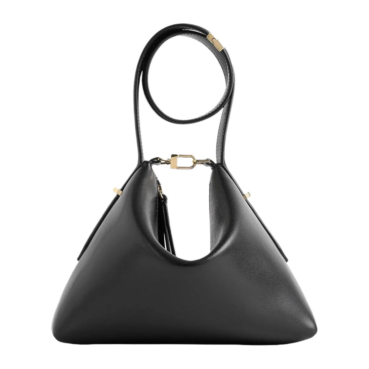 Bevel leather handbag