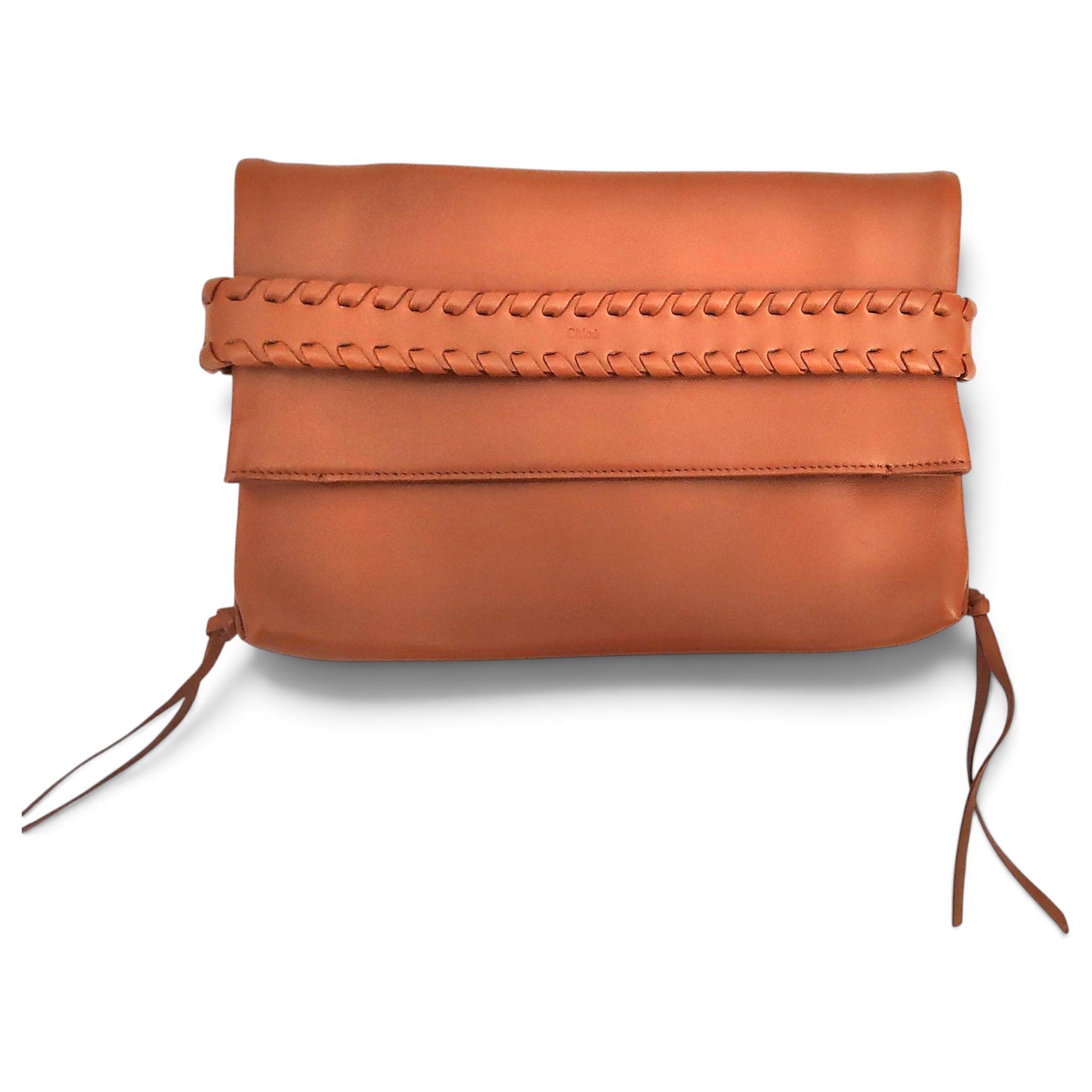 Leather clutch bag