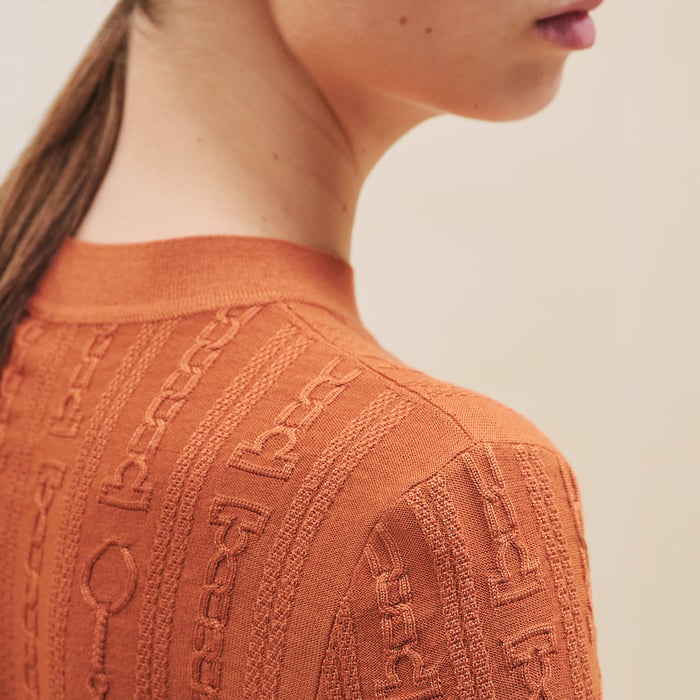 Orange Canyon "Effet Kaleidoscope" Short-sleeve Sweater
