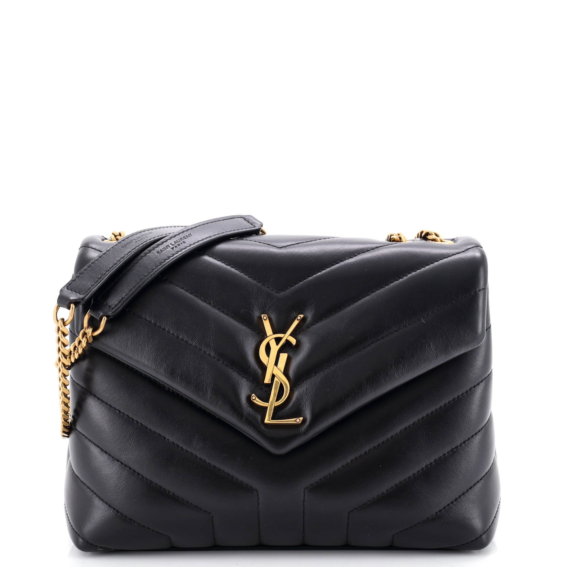Loulou Shoulder Bag Matelasse Chevron Leather Small