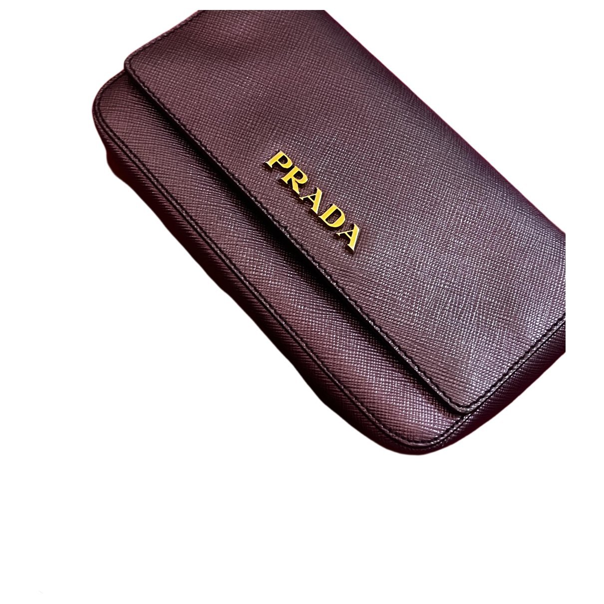 Leather clutch bag