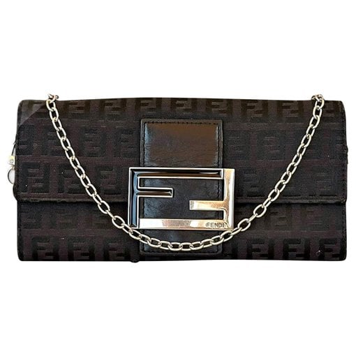 Baguette leather clutch bag