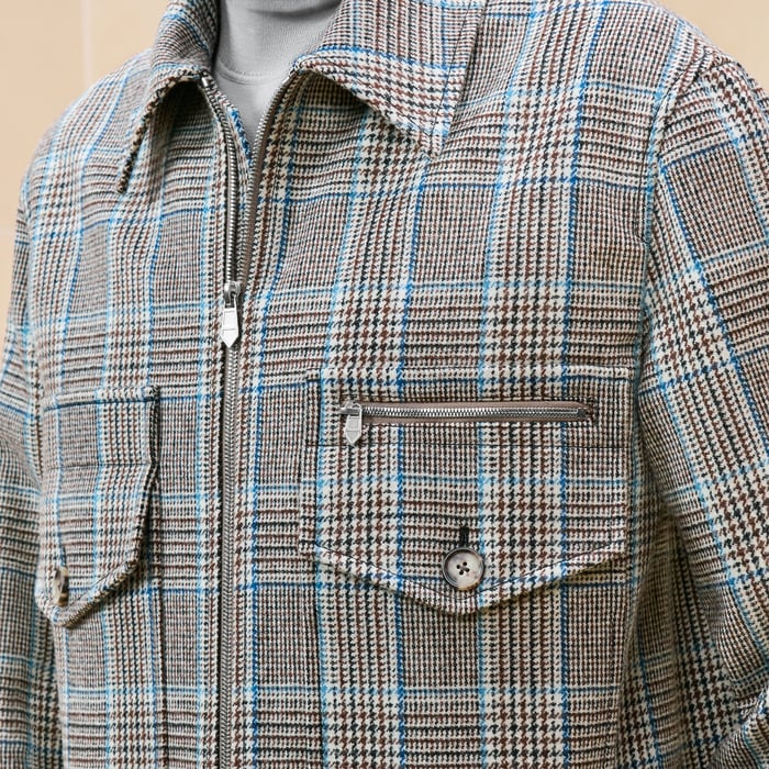 Pétrole "Prince Of Wales Surligne" Overshirt