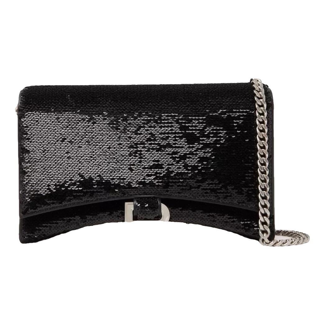 Hourglass leather crossbody bag