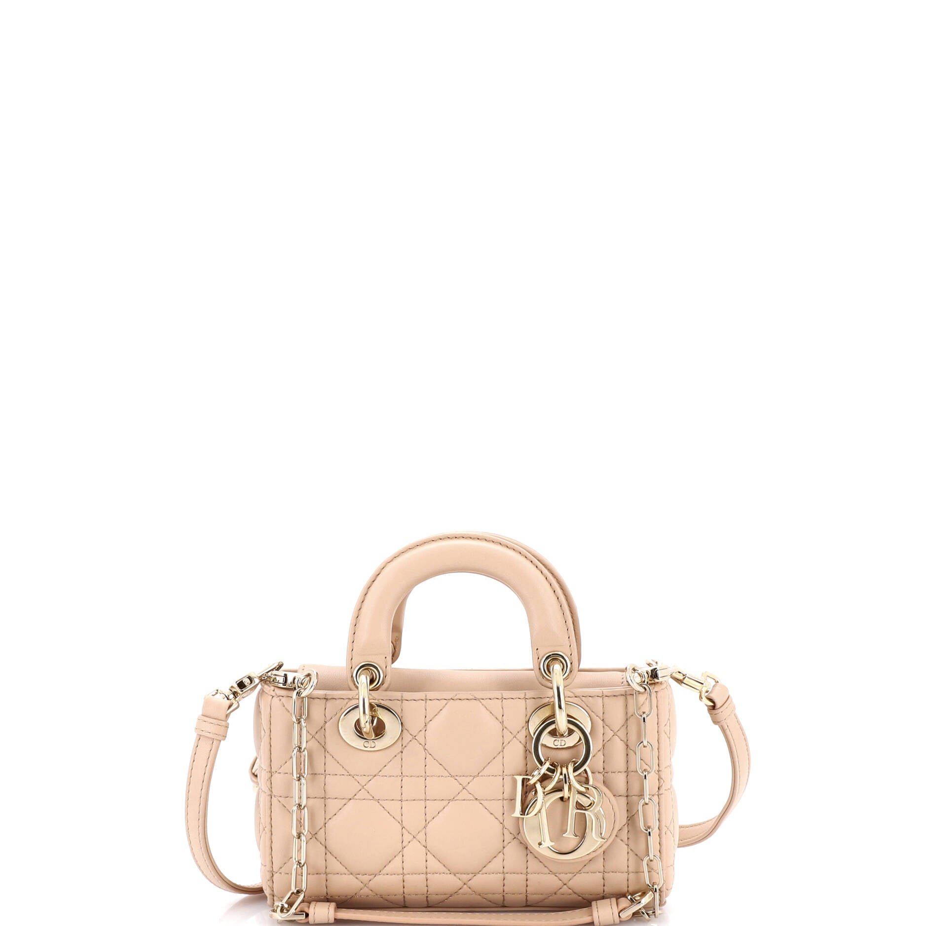 Dior Lady D-Joy Bag Cannage Quilt Lambskin Micro