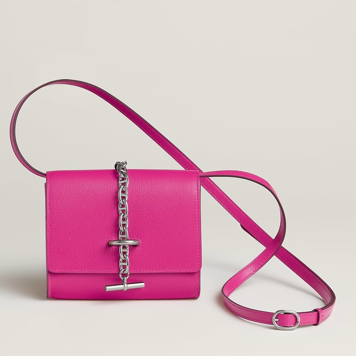 Rose Shocking Chaine d'Ancre to Go Wallet