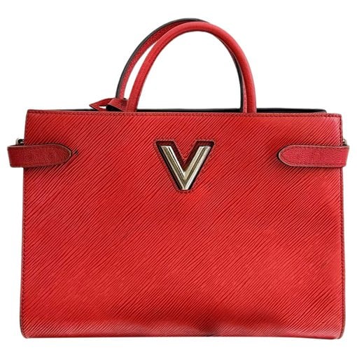Twist leather tote