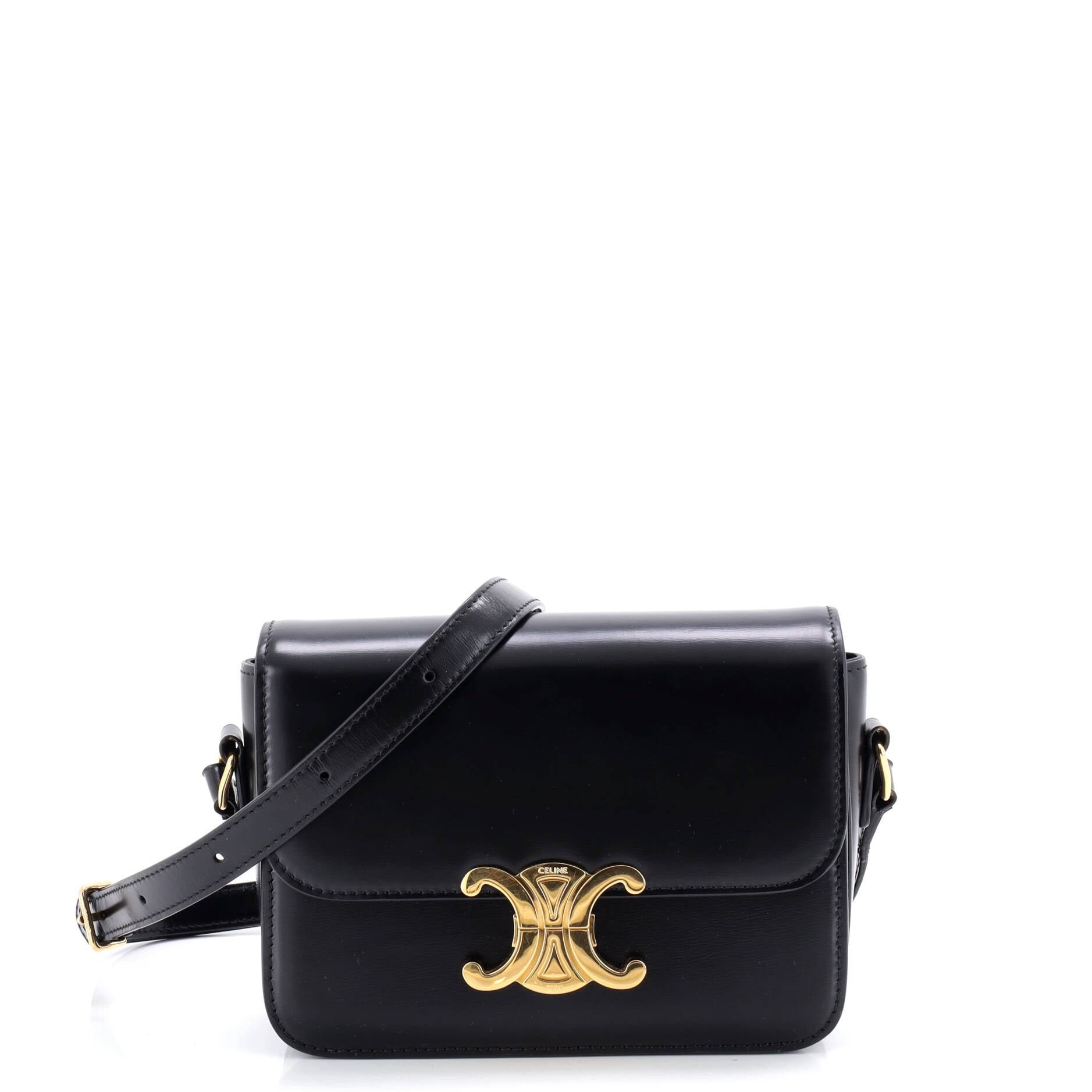 Celine Triomphe Shoulder Bag Smooth Calfskin Teen