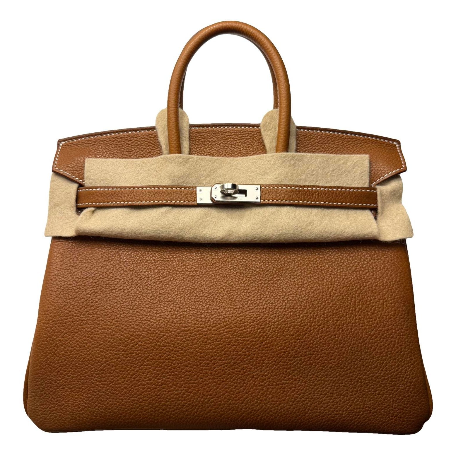 Birkin 25 leather handbag