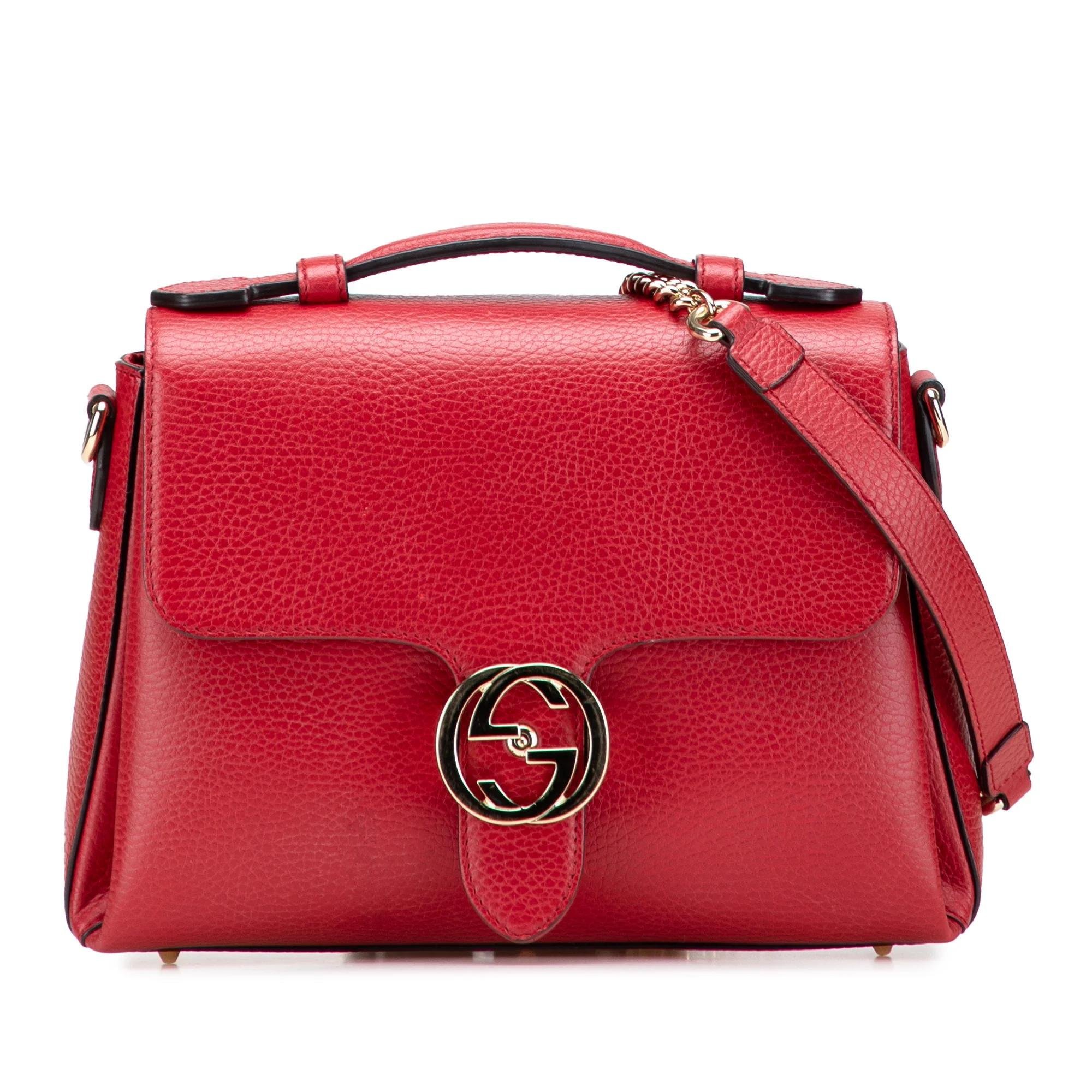 Interlocking leather satchel