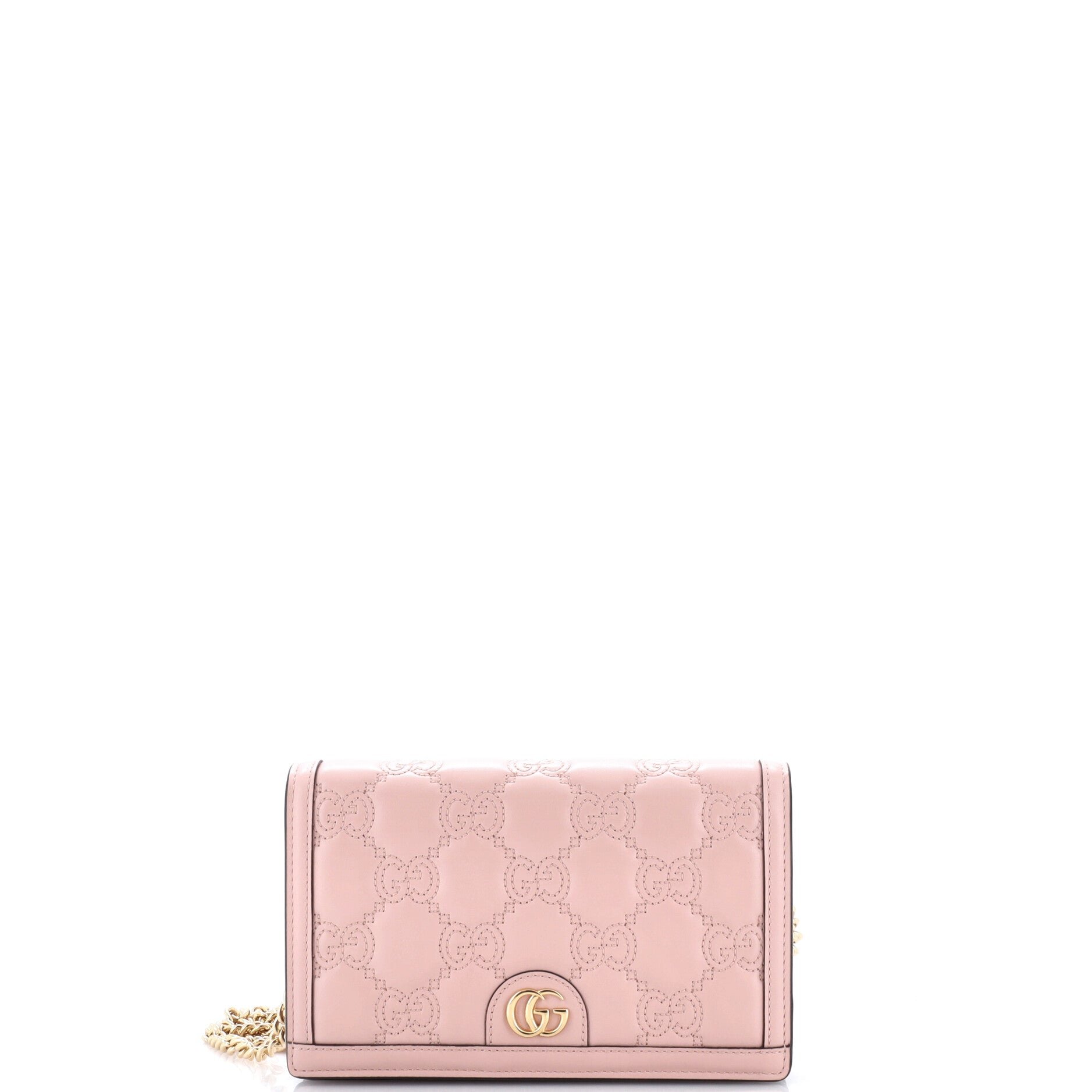 Petite GG Marmont Chain Wallet GG Matelasse Leather Mini