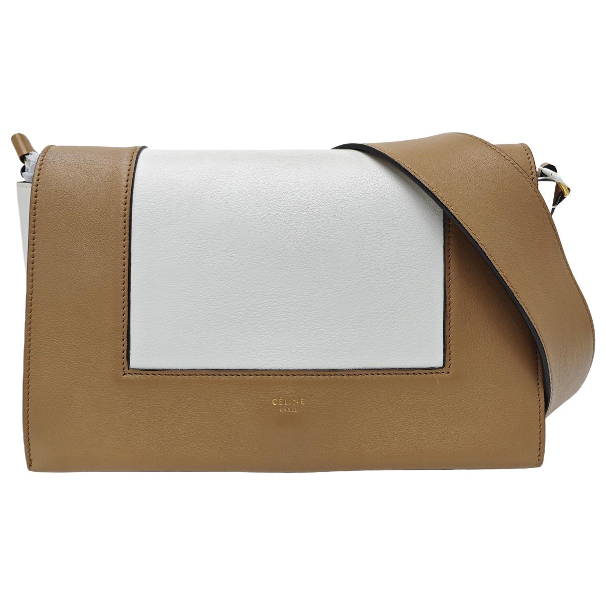 Frame leather handbag