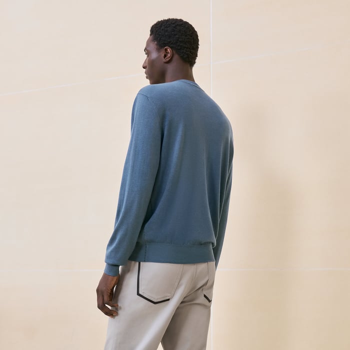 Bleu Turquin "Coutures Inversees" Crewneck Sweater