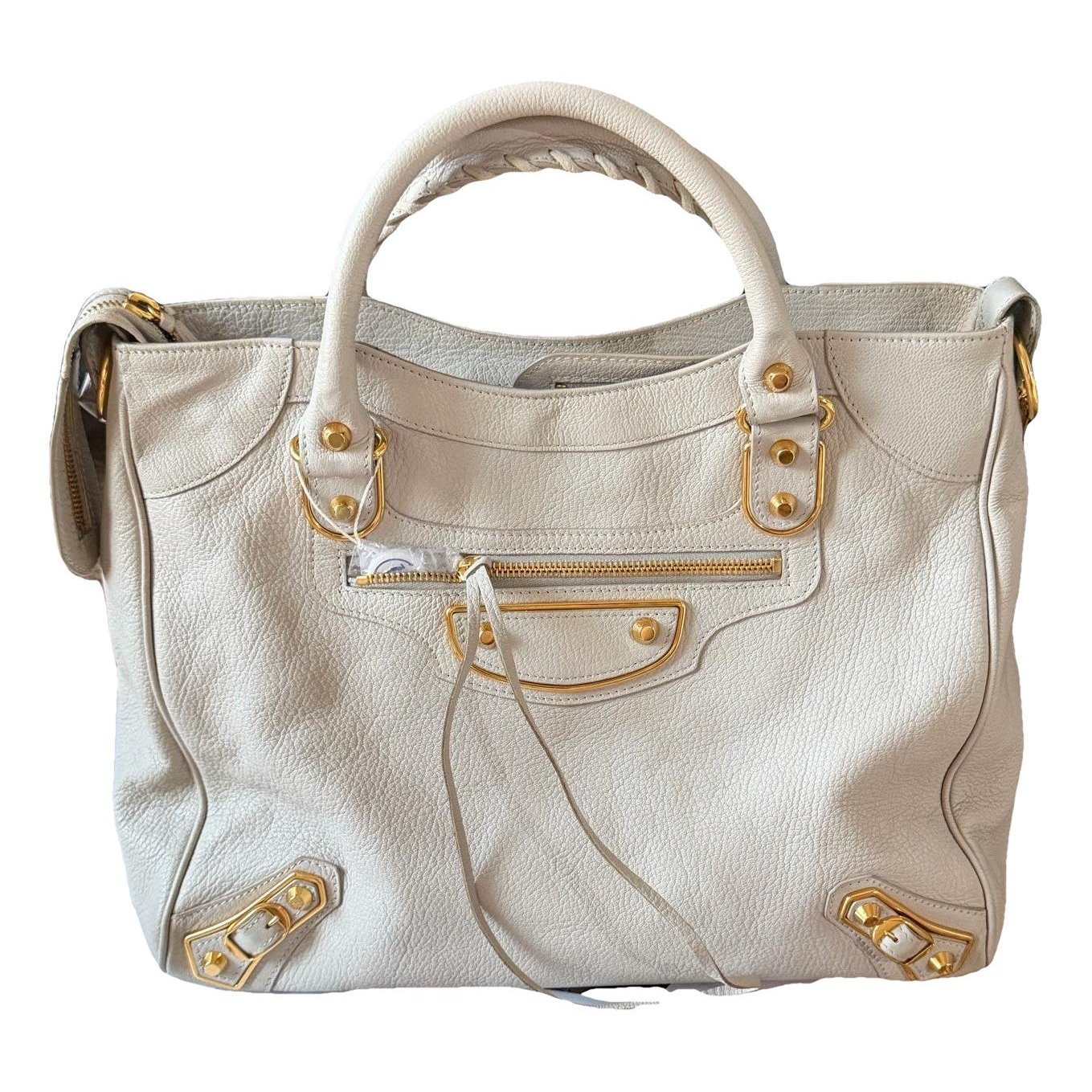 City leather handbag