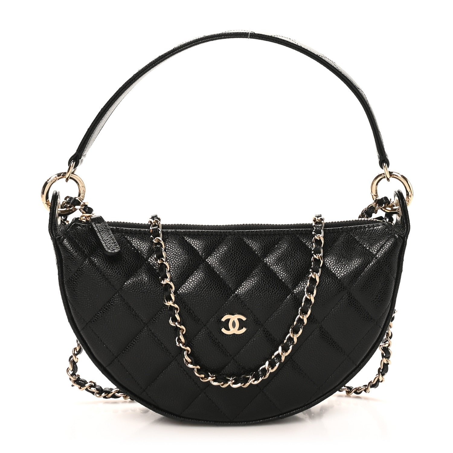 Chanel Caviar Quilted Clutch With Chain Black