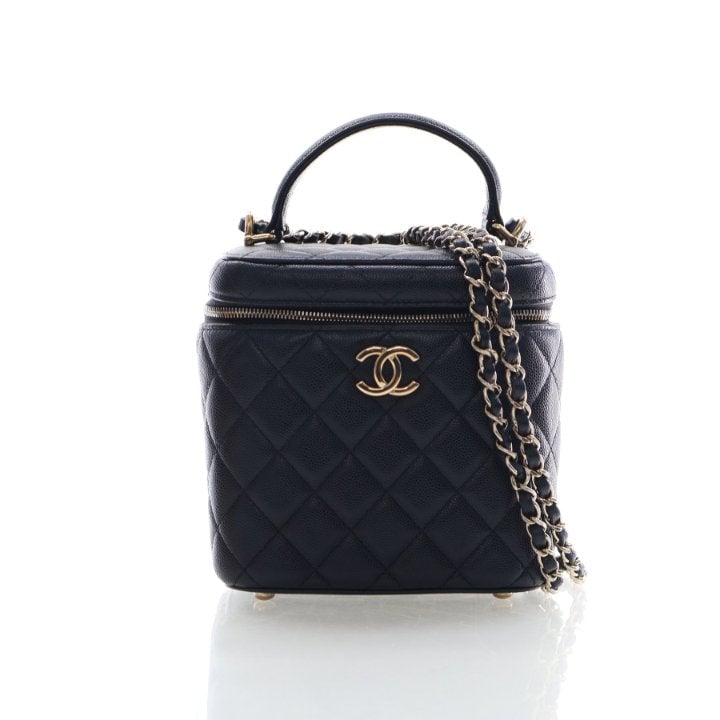 Chanel Small Caviar Top Handle Vanity Case