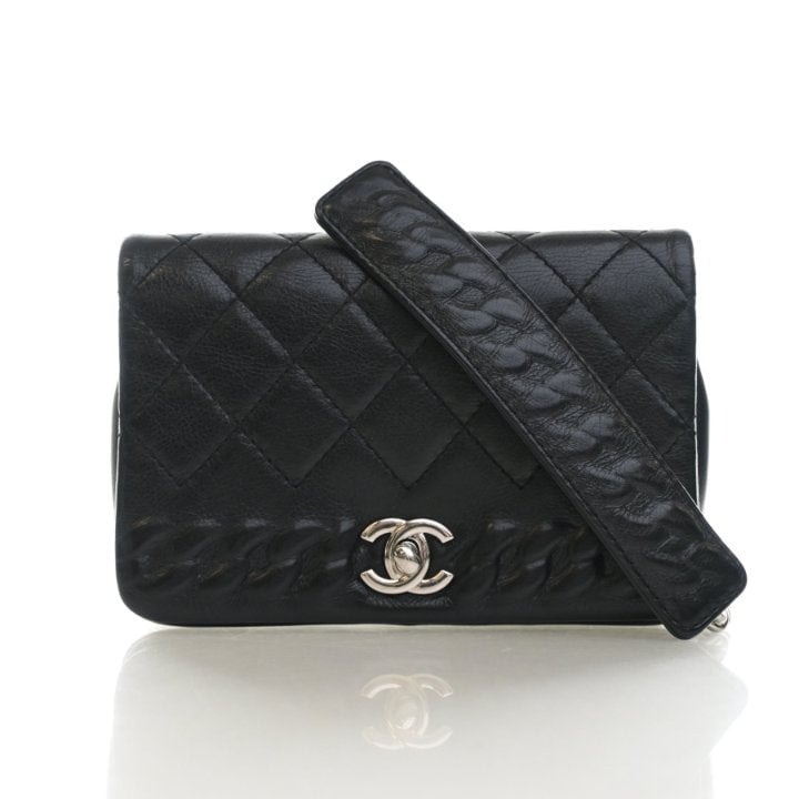 Chanel Calfskin Braid Chain Flap