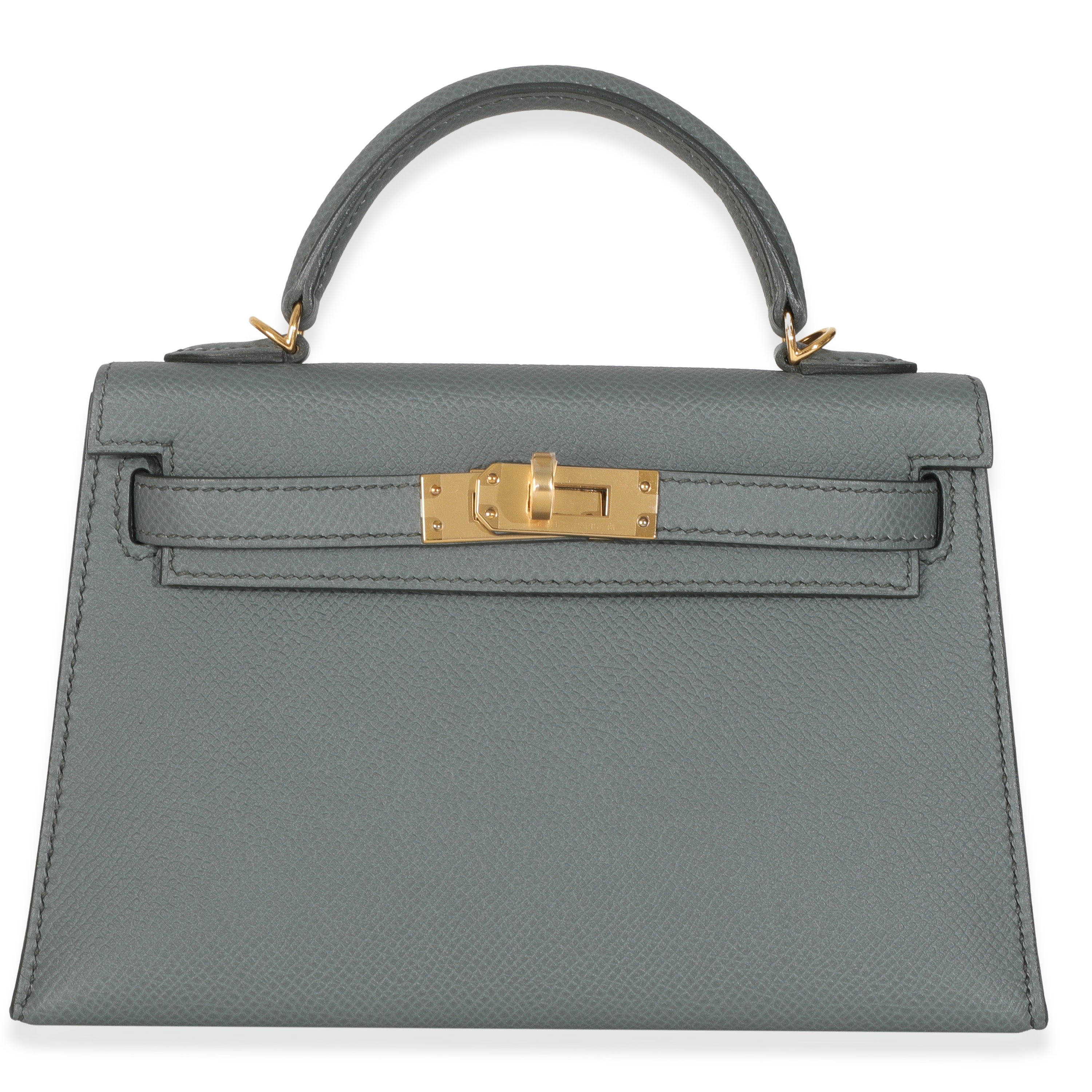 Hermes Vert Amande Epsom Mini Kelly 20 II GHW