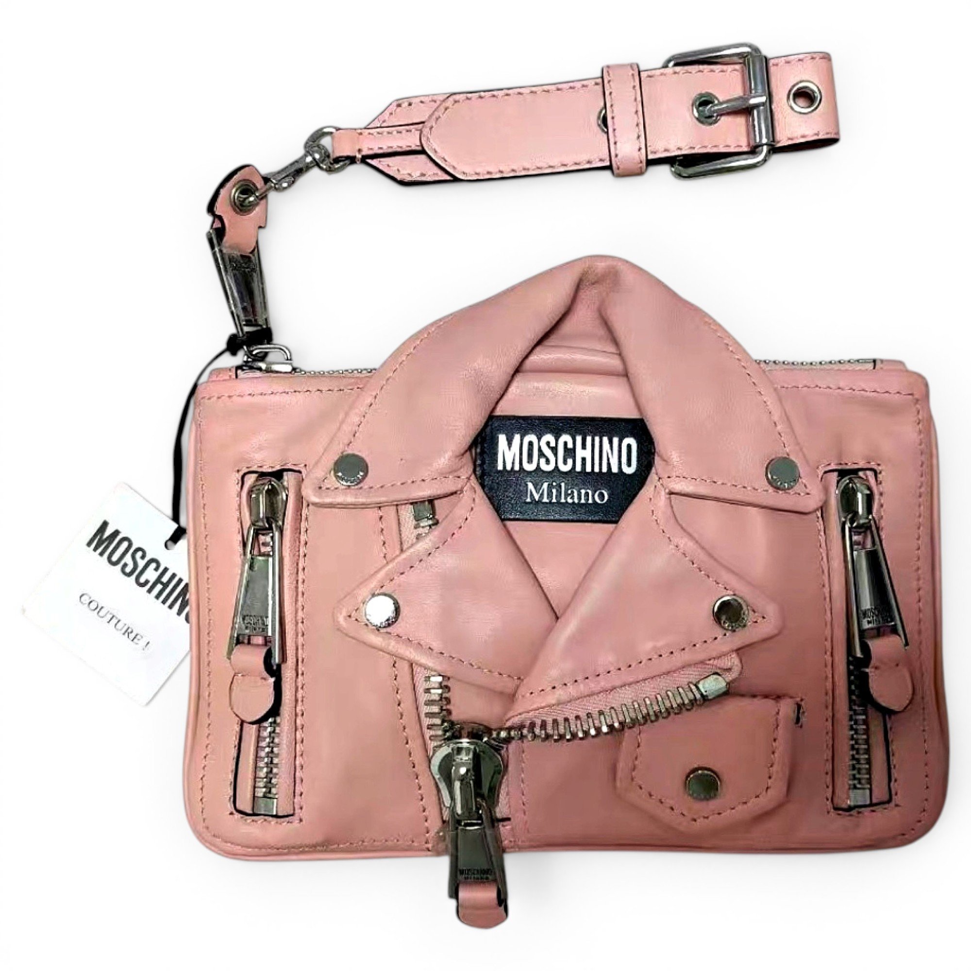 Biker leather handbag