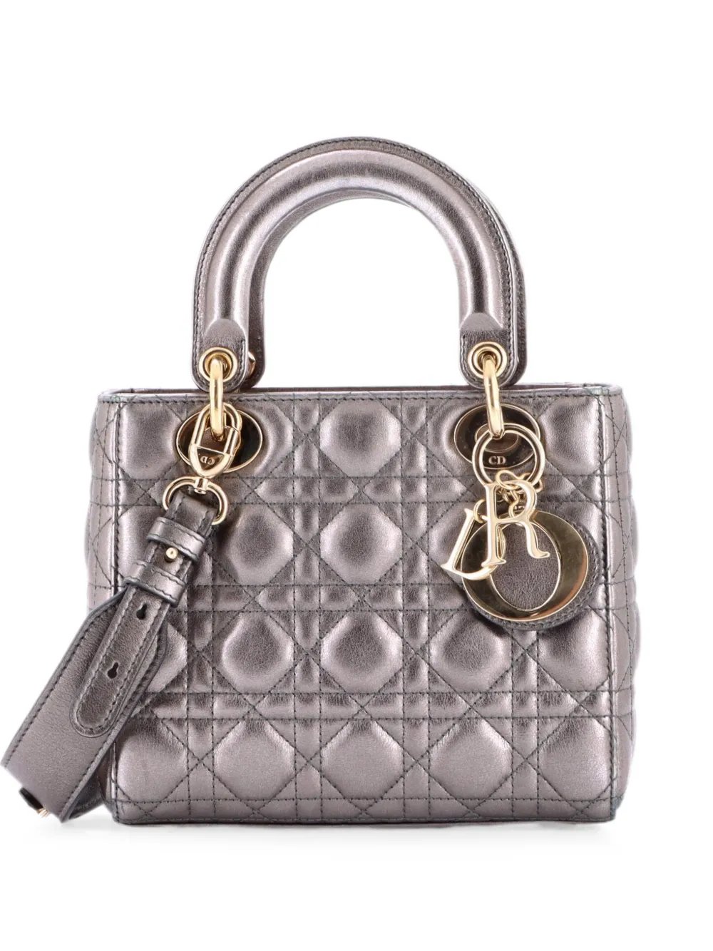My ABCDior Lady Dior Bag Metallic Cannage Quilt Leather shoulder bag