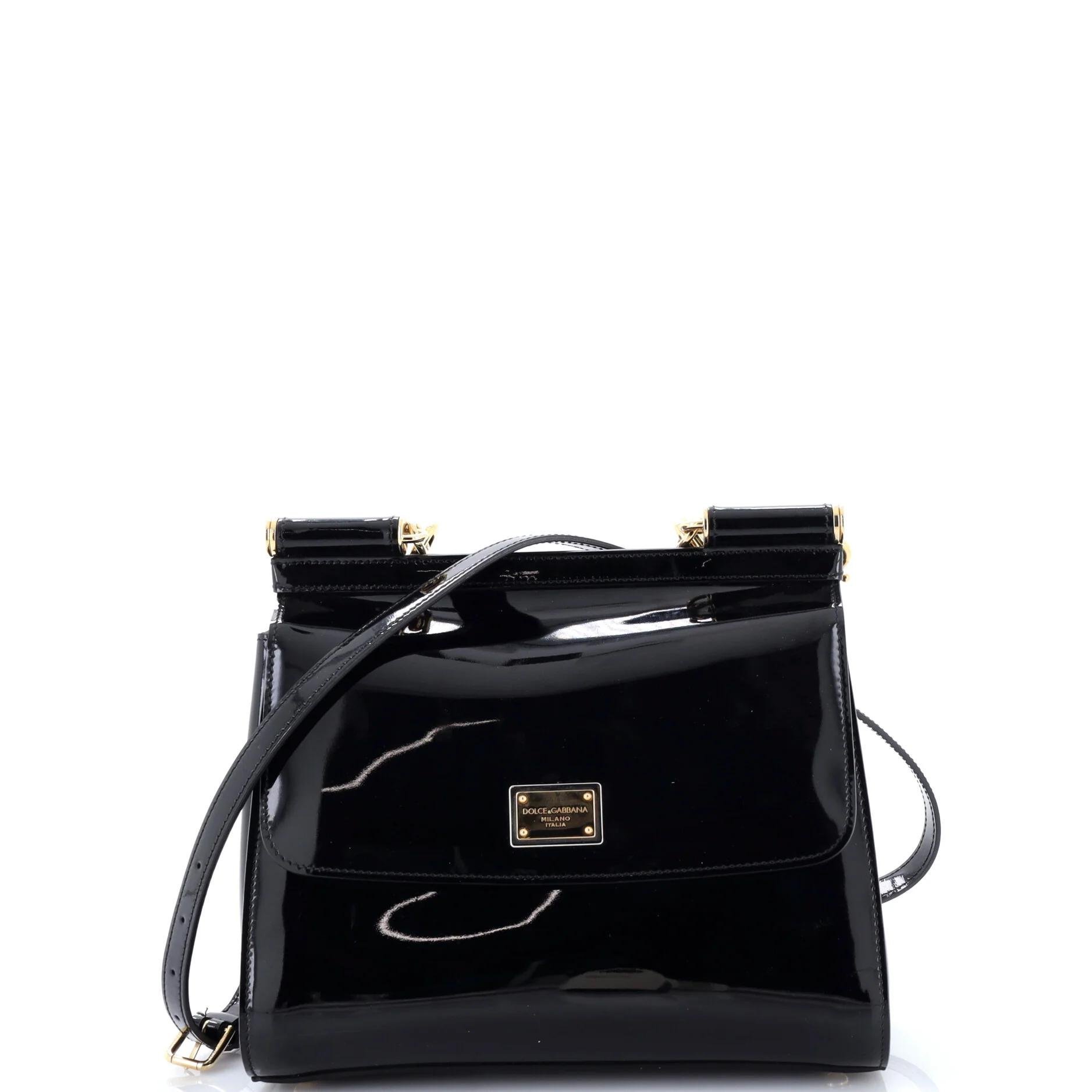 Patent leather handbag