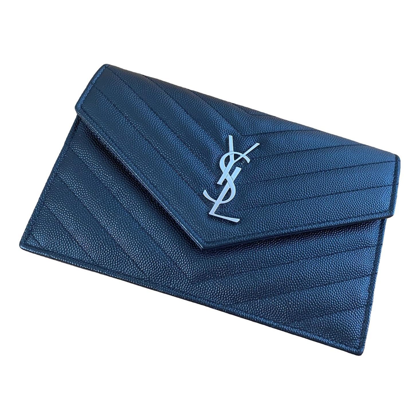 Leather clutch bag