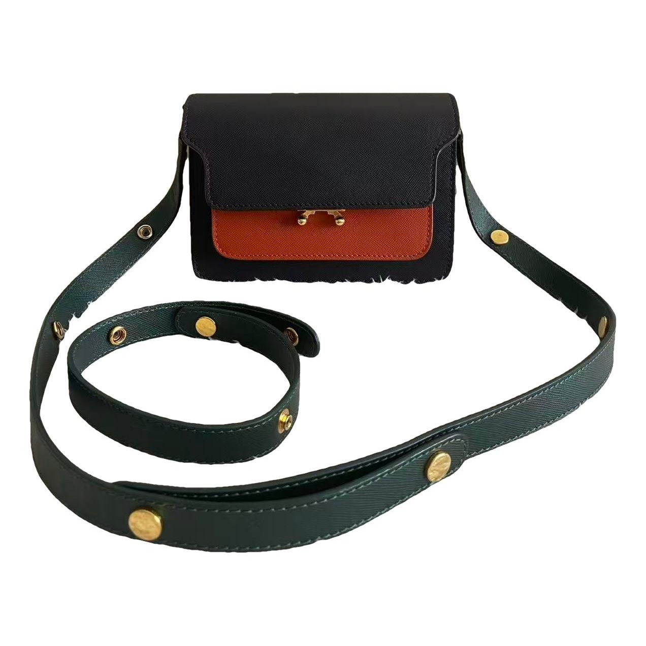 Marni Trunk leather crossbody bag