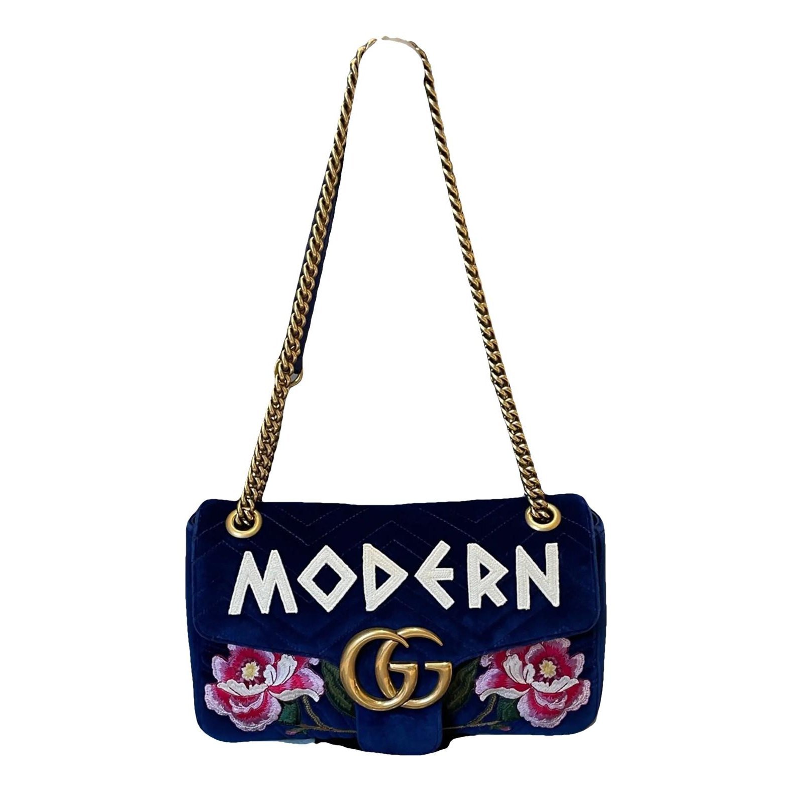 GG Marmont Flap velvet handbag