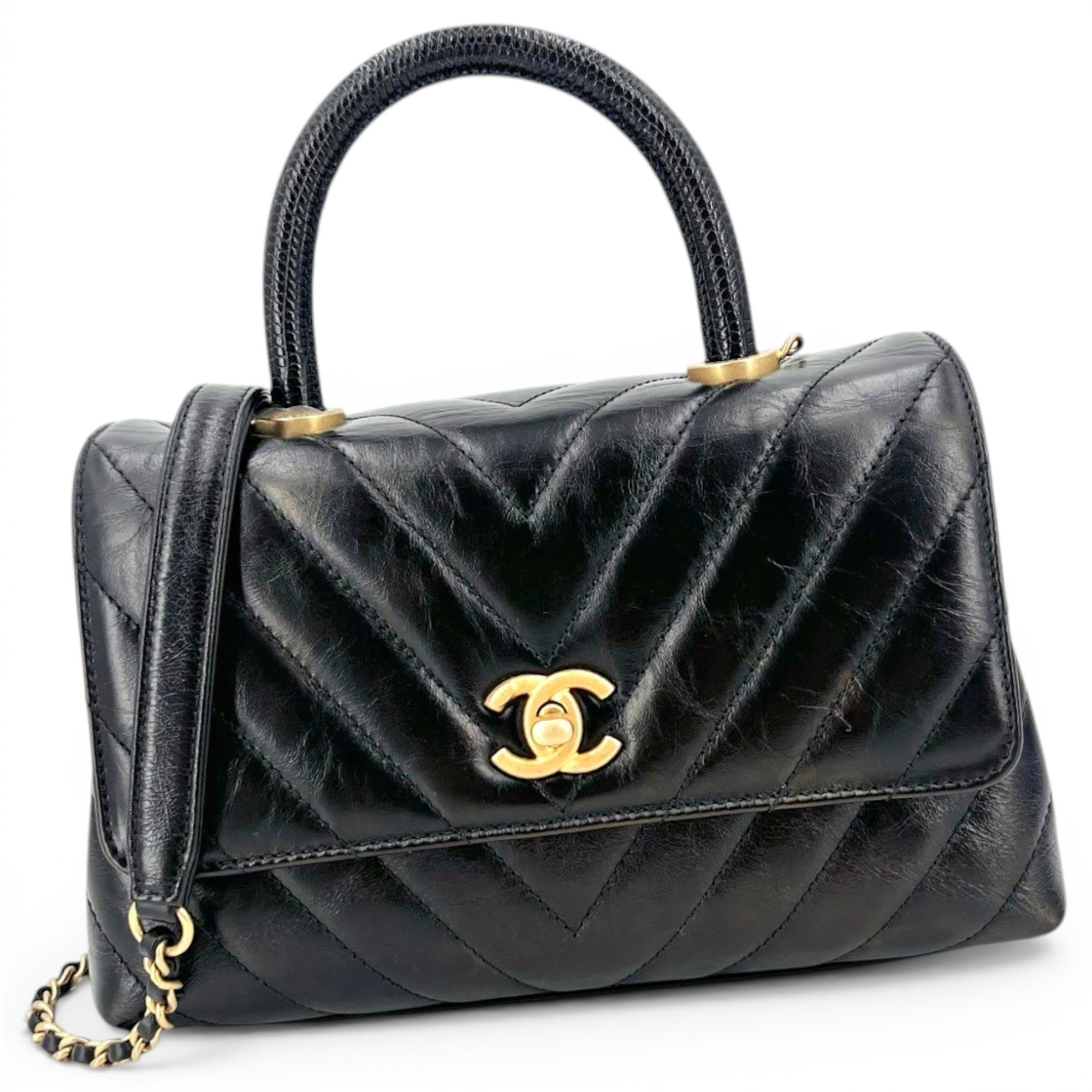 Coco Handle leather handbag