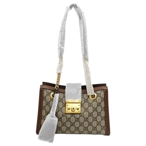 Padlock leather handbag