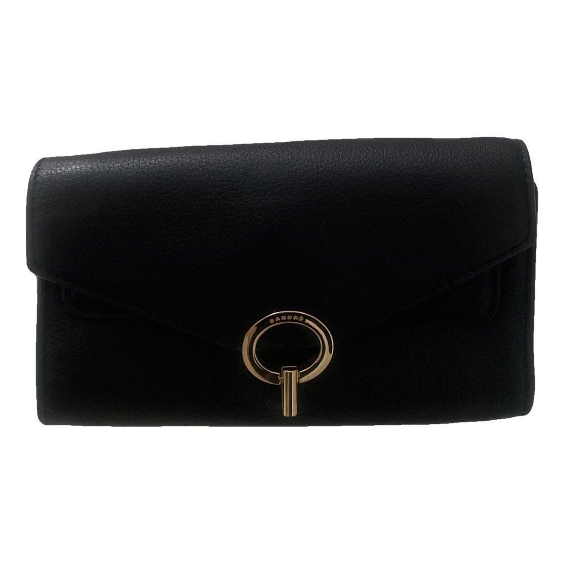 Sandro Yza leather clutch bag