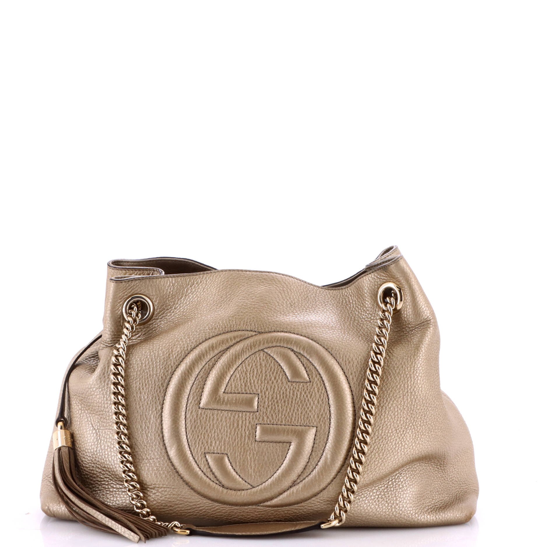Soho Chain Strap Shoulder Bag Leather Medium