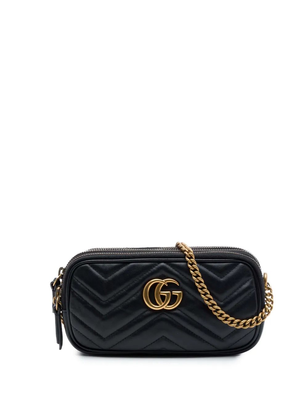 2016-2026 Mini GG Marmont Matelasse Leather Triple Zip crossbody bag