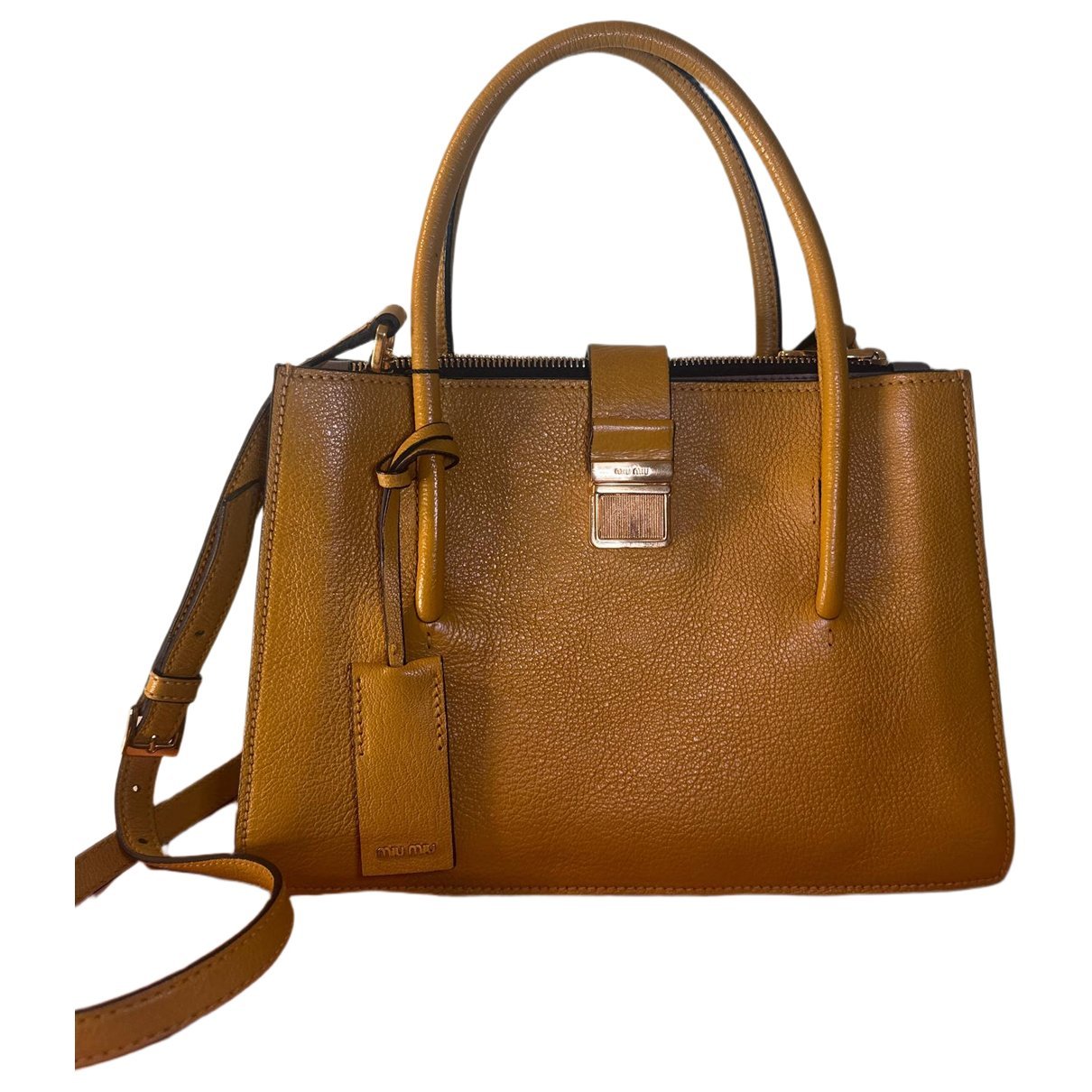 Miu Miu Madras leather tote